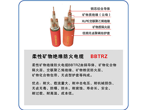 柔性矿物绝缘防火电缆 柔性矿物绝缘防火电缆